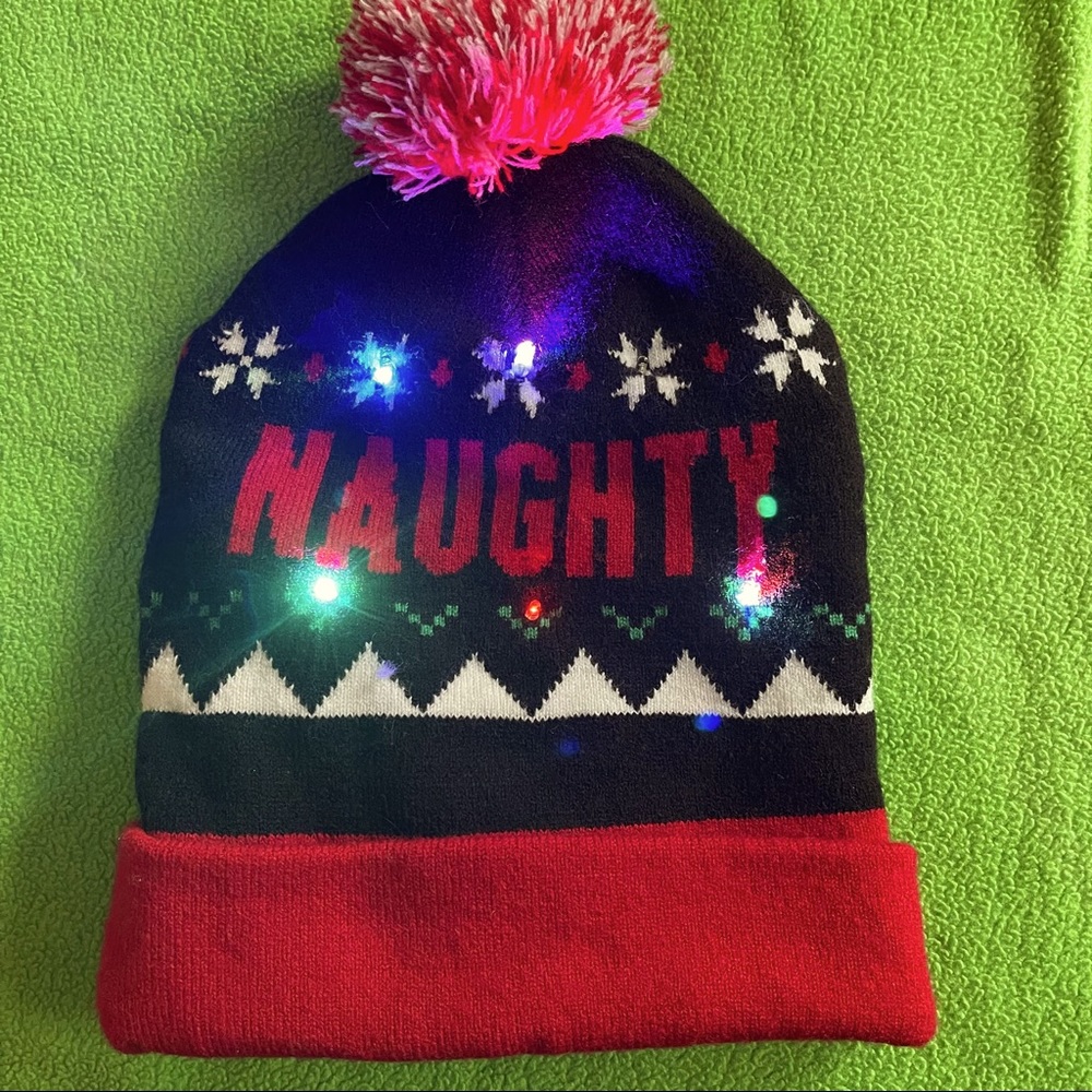Light up Christmas beanie hat